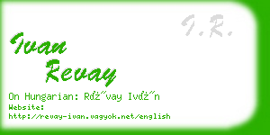 ivan revay business card